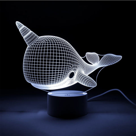 Image of Narwhal 3D Lamp - Gadget Store 5050341201999