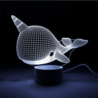 Narwhal 3D Lamp - Gadget Store 5050341201999