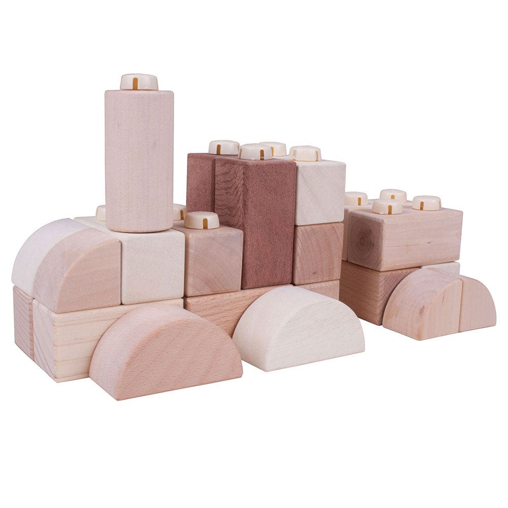 Natural Wood Clicking Blocks - Bigjigs Toys 691621534045