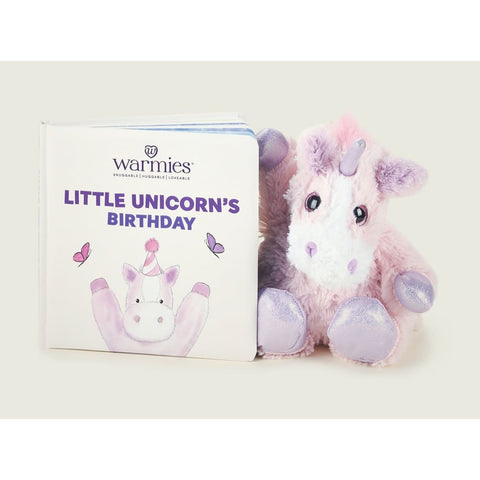 Image of Night Time Story with Microwavable Soft Toy Unicorn Little Birthday Book - Warmies