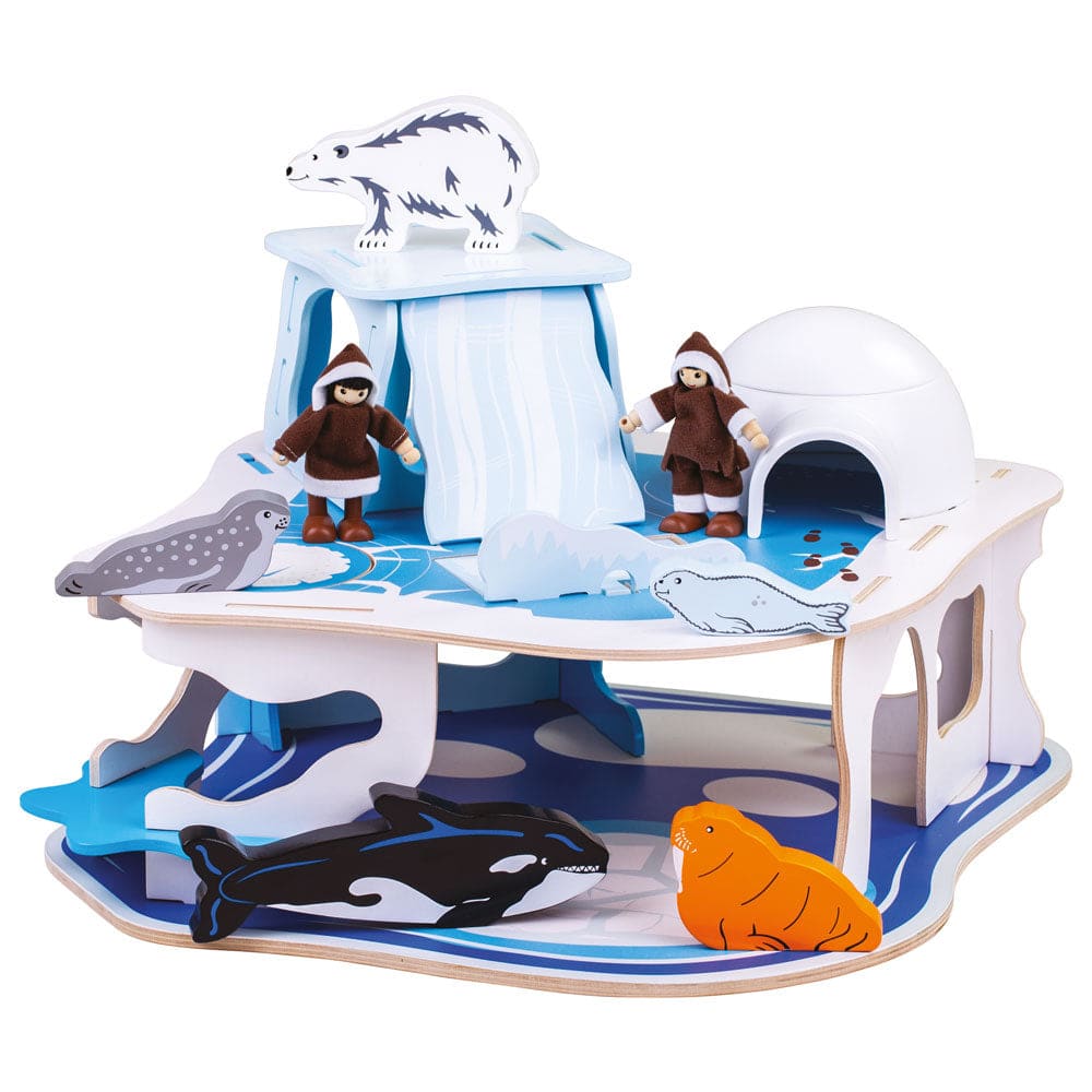 Polar Glacier Toy Playset - Bigjigs Toys 691621711552