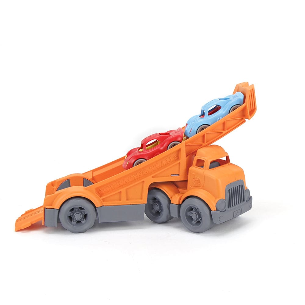 Racing Truck With 2 Race Cars - Green Toys 816409017347