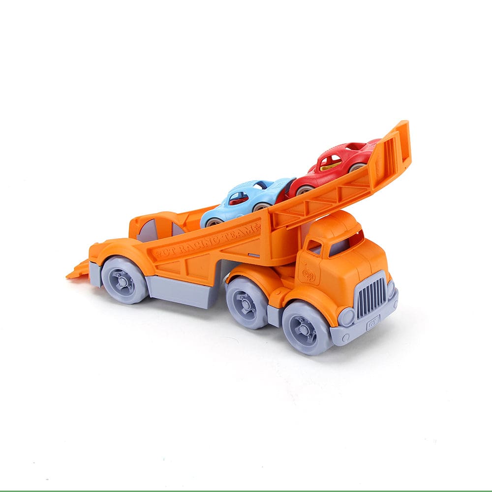 Racing Truck With 2 Race Cars - Green Toys 816409017347