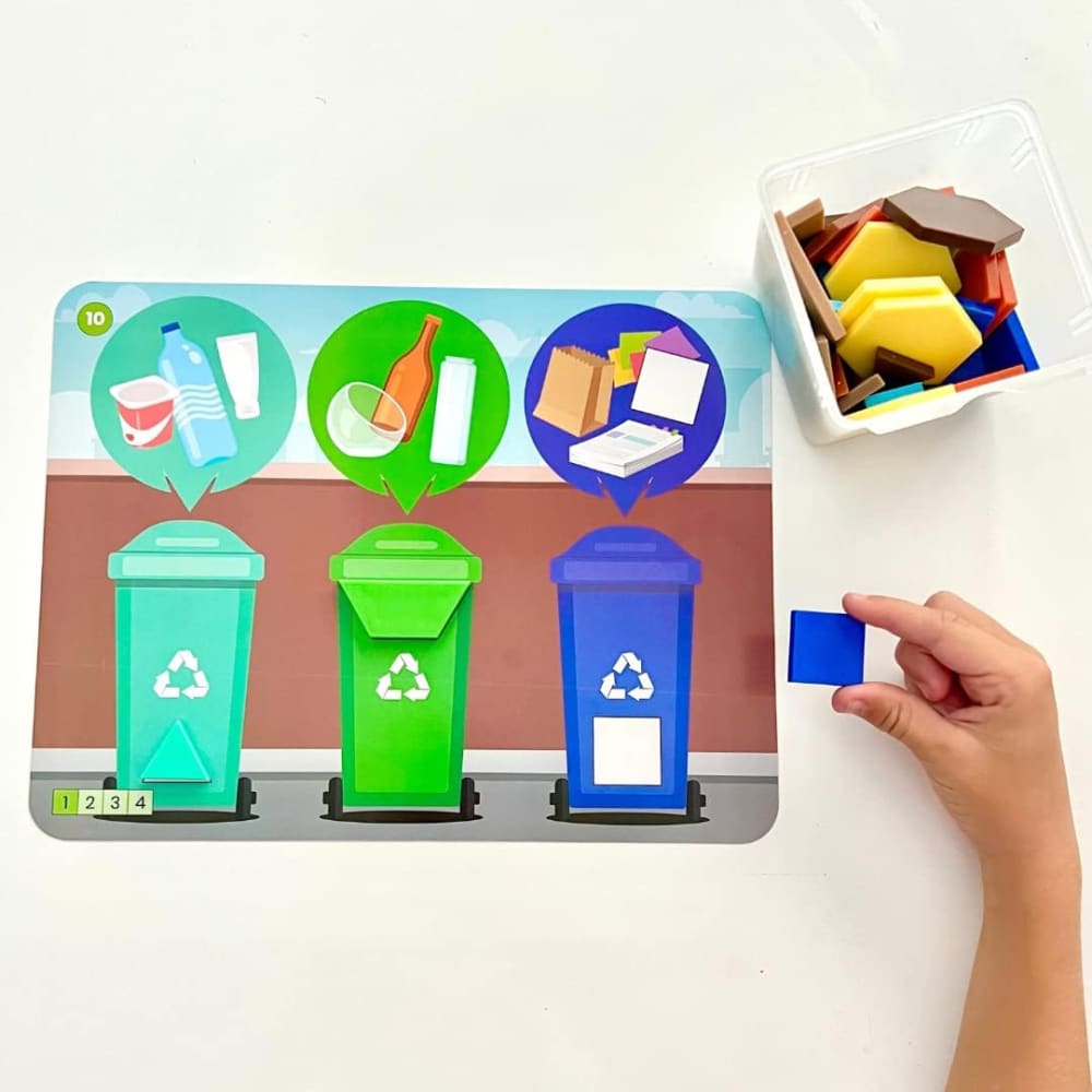 Recycling & Conservation Pattern Block Puzzle Set - Learning Resources
