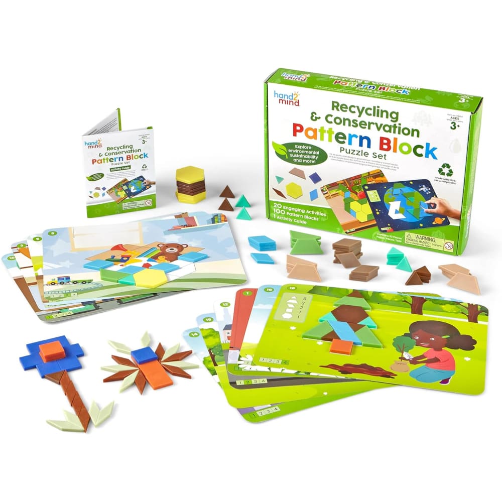 Recycling & Conservation Pattern Block Puzzle Set - Learning Resources