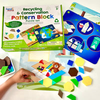 Recycling & Conservation Pattern Block Puzzle Set - Learning Resources