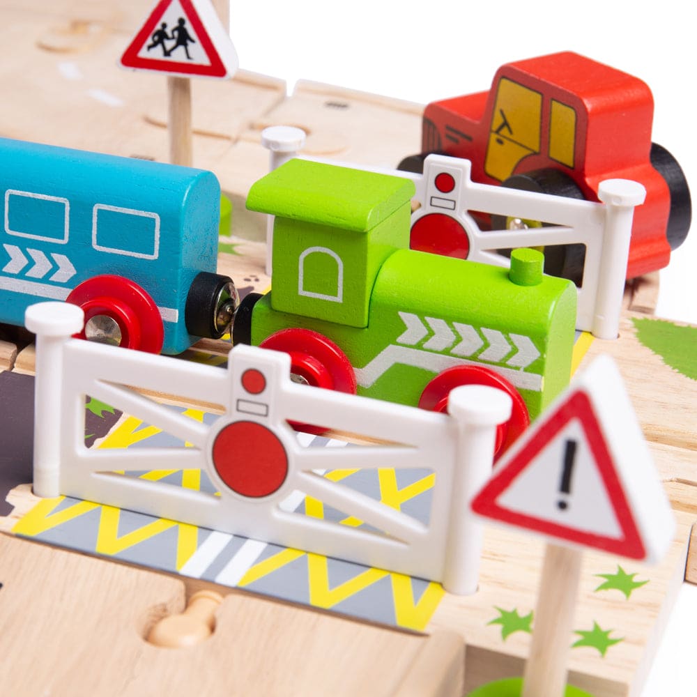 Road & Rail Train Set - Bigjigs 691621090213
