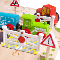 Road & Rail Train Set - Bigjigs 691621090213