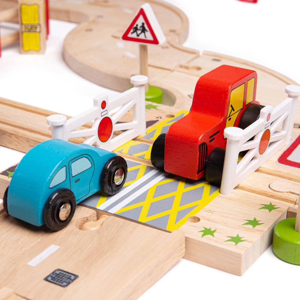 Road & Rail Train Set - Bigjigs 691621090213