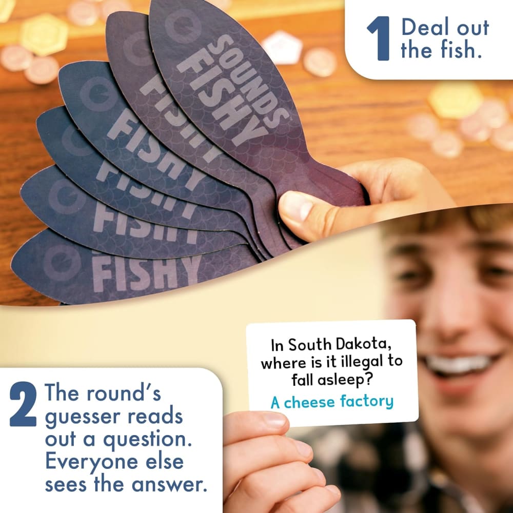 Sounds Fishy Fast Thinking Family Game - Big Potato Games