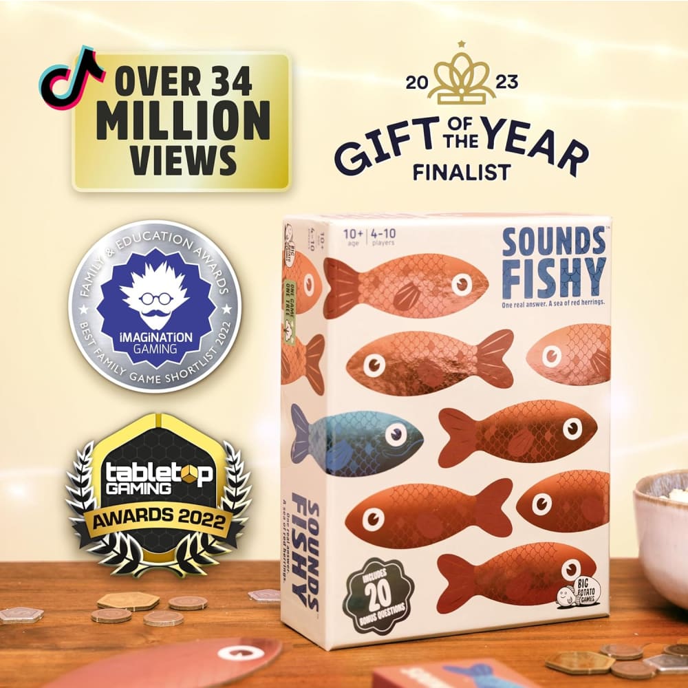 Sounds Fishy Fast Thinking Family Game - Big Potato Games