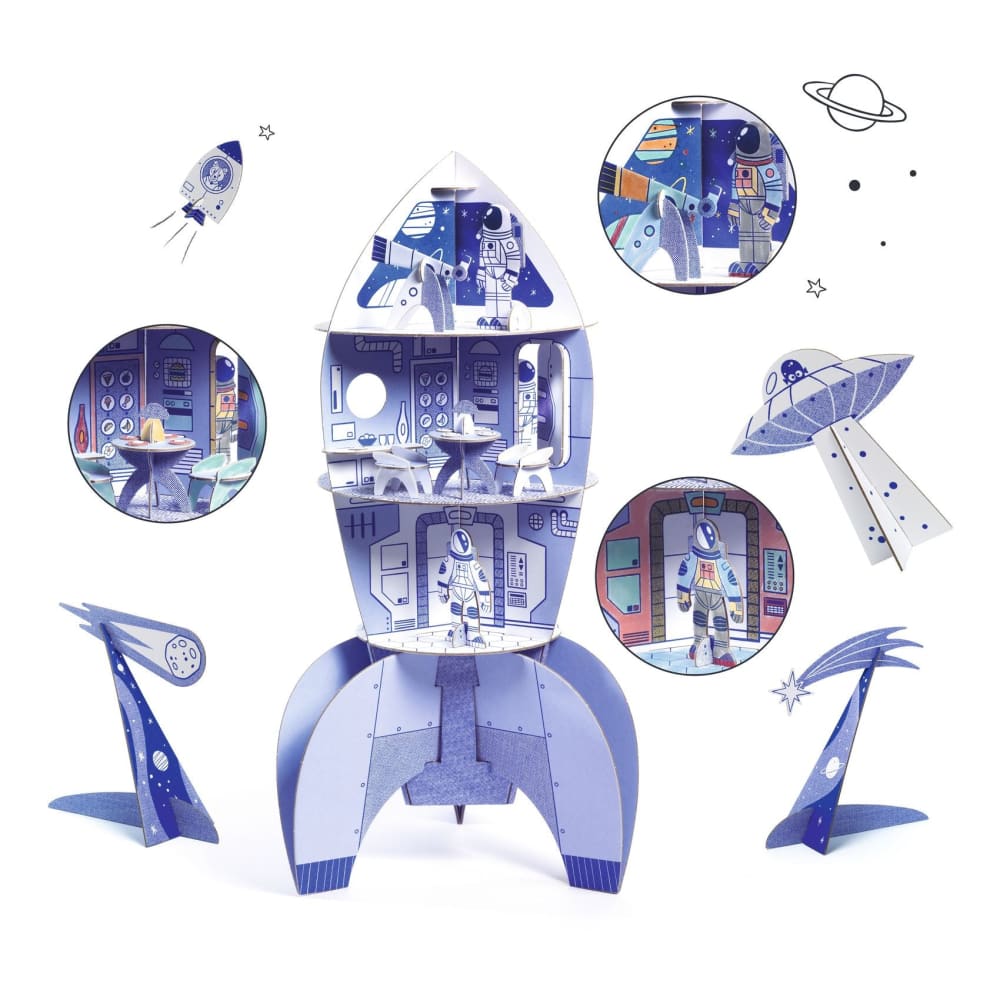 Space Rocket Colour,Assemble & Play - Djeco
