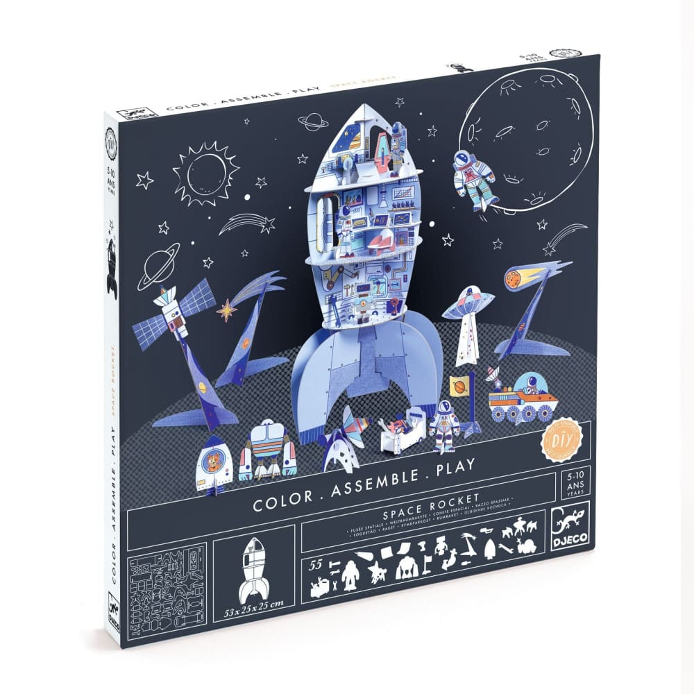 Space Rocket Colour,Assemble & Play - Djeco