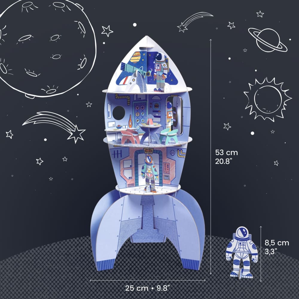 Space Rocket Colour,Assemble & Play - Djeco