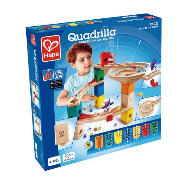Hape quadrilla race to the finish marble run discount