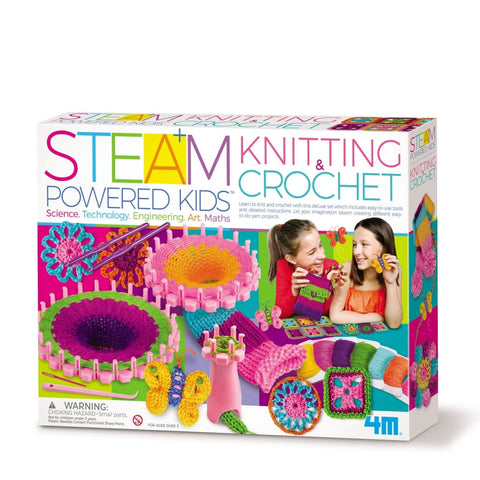Image of STEAM Powered Kids Knitting & Crochet - 4M Great Gizmos