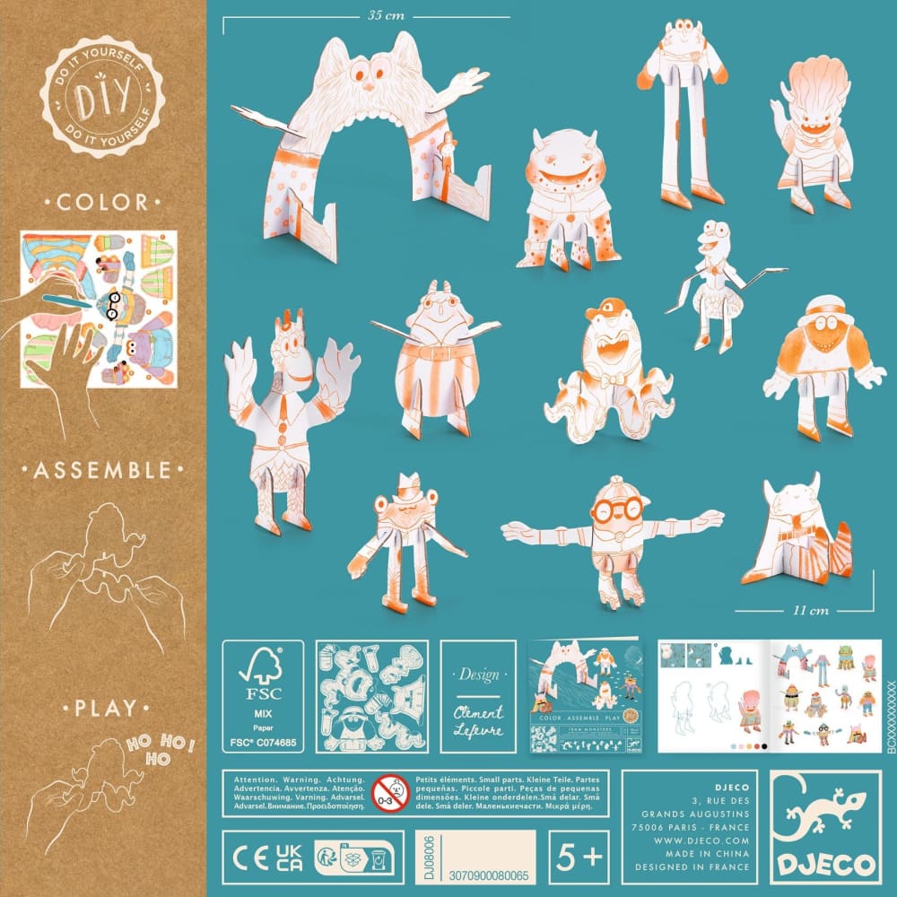 Team Monsters Colour Assemble & Play - Djeco