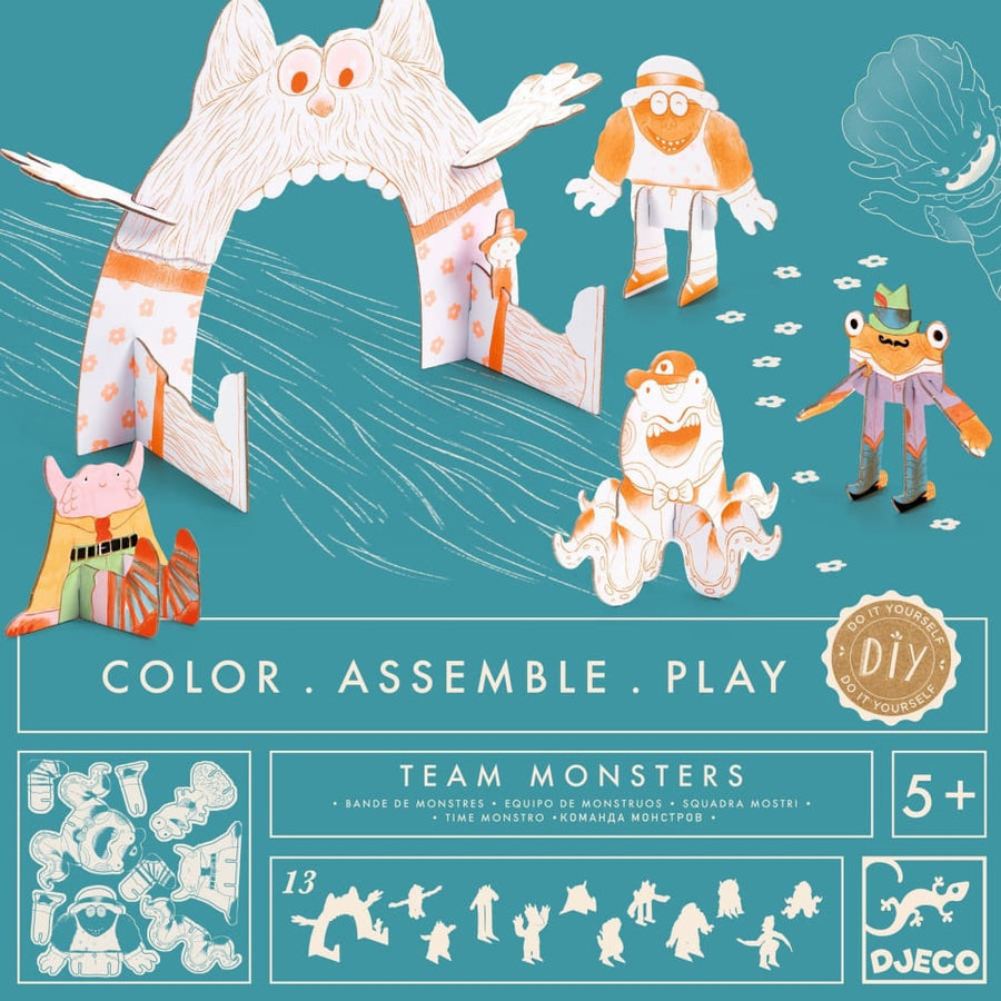 Team Monsters Colour Assemble & Play - Djeco