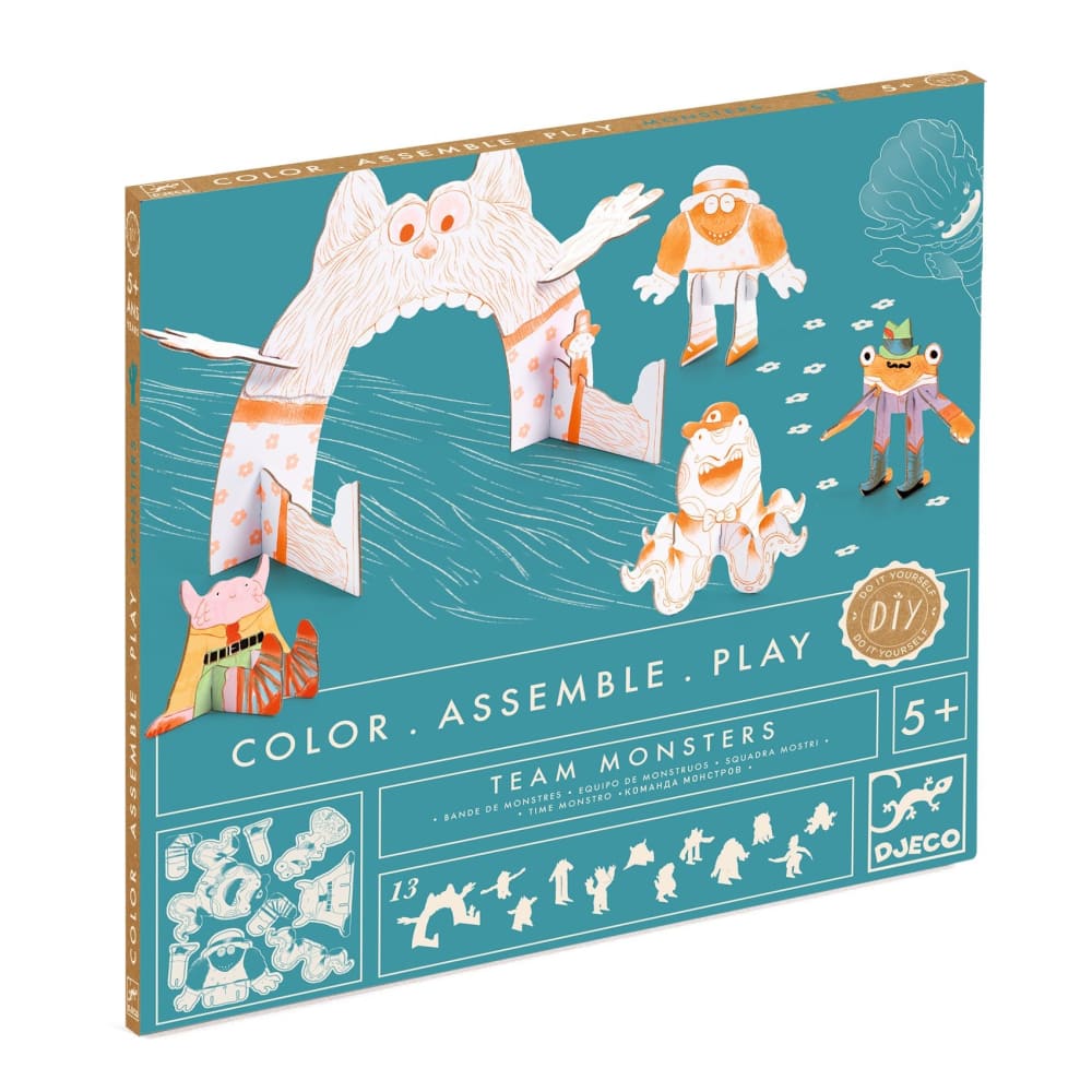 Team Monsters Colour Assemble & Play - Djeco