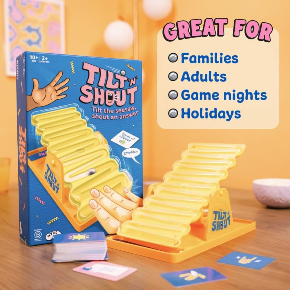 Tilt ’n’ Shout Family Board Game - Big Potato Games