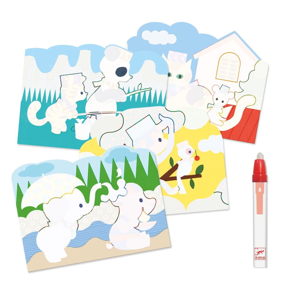 Water Based Colouring Kit - Hidden Outside - Djeco