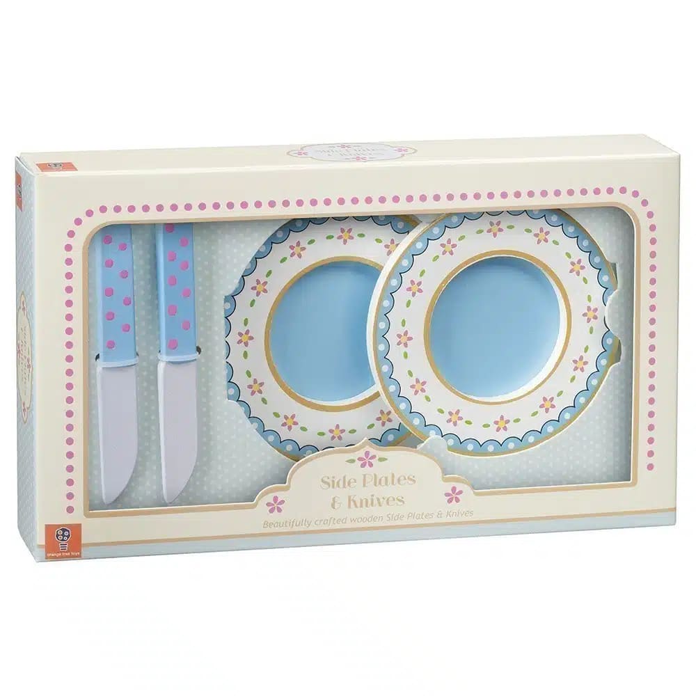 Wood Side Plates and Knives - Orange Tree Toys 5067064328506
