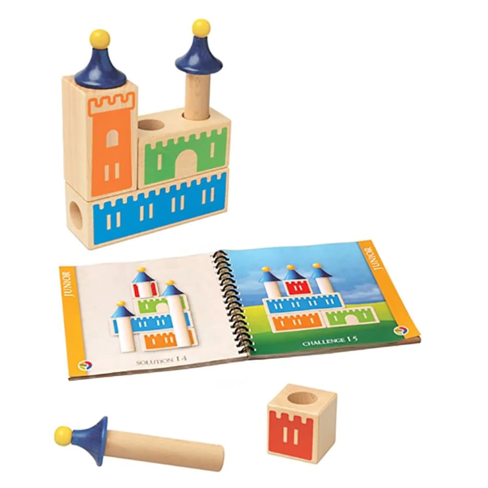 Building Logix Wooden Castle Logix Building Puzzle · BrightMinds UK