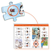 World’s animal puzzle + booklet - 100 pcs - Djeco