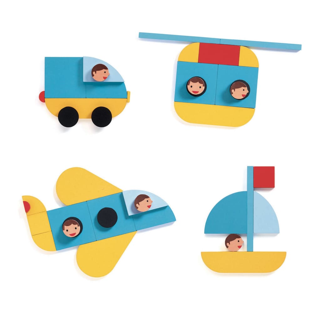 Ze Geo Vroum Construction Game - Djeco