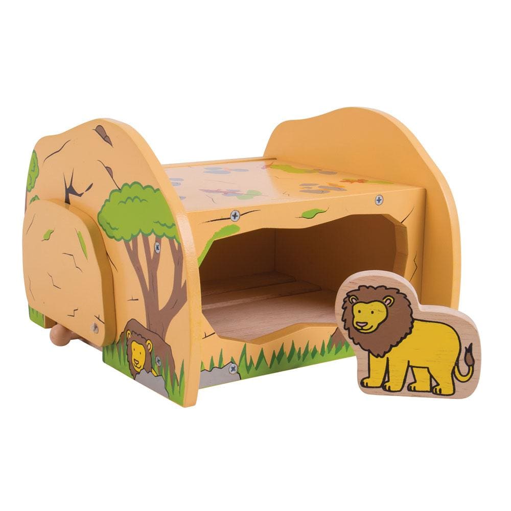 Bigjigs Safari Lions Den (BJT275) | Wooden Train Sets | Bigjigs Rail ...