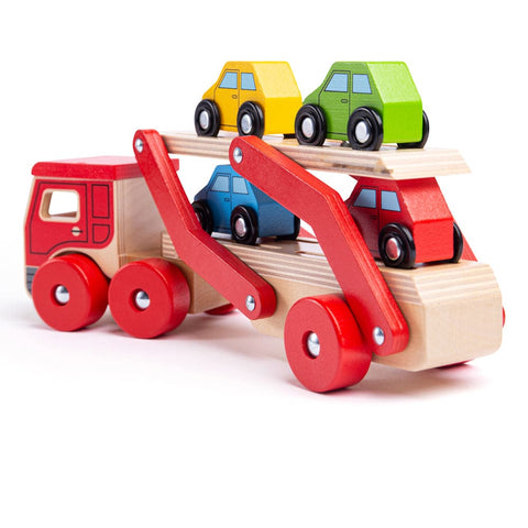 Image of Bigjigs Wooden Transporter Lorry - Toys 691621537978