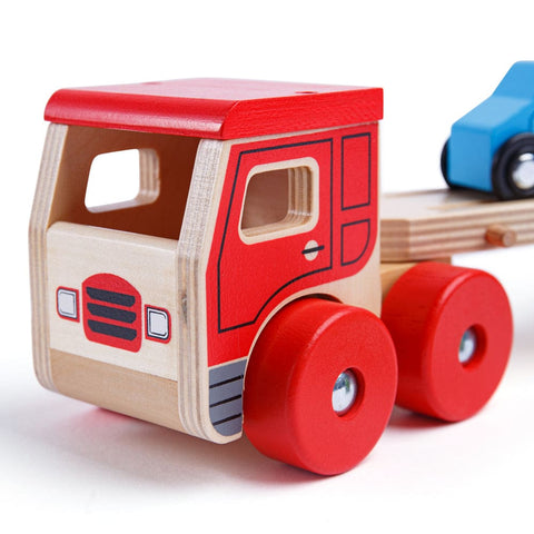 Image of Bigjigs Wooden Transporter Lorry - Toys 691621537978