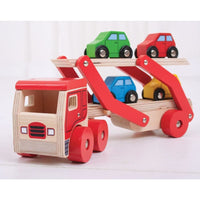 Bigjigs Wooden Transporter Lorry - Toys 691621537978