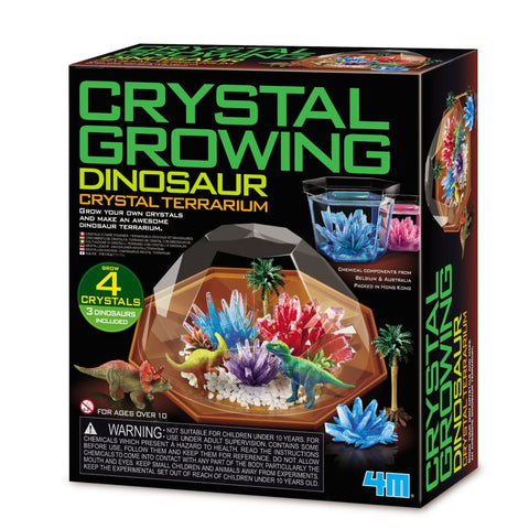 Image of Crystal Growing Dinosaur Terrarium - 4M Great Gizmo 4893156039262