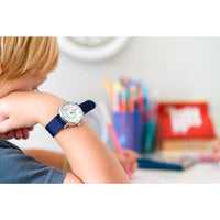 Easyread Time Teaching Wrist Watch Rainbow face navy blue - Teacher 0799439456211