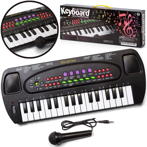 Image of Electronic Keyboard and Karaoke Microphone Set - Tobar