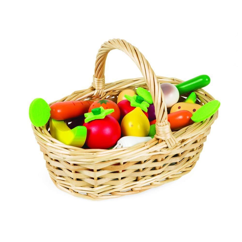 Fruits and Vegetables Basket Set Janod BrightMinds UK