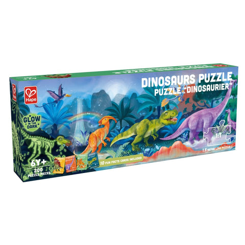 Image of Glow in the Dark Dinosaur Puzzle - Hape 6943478035522