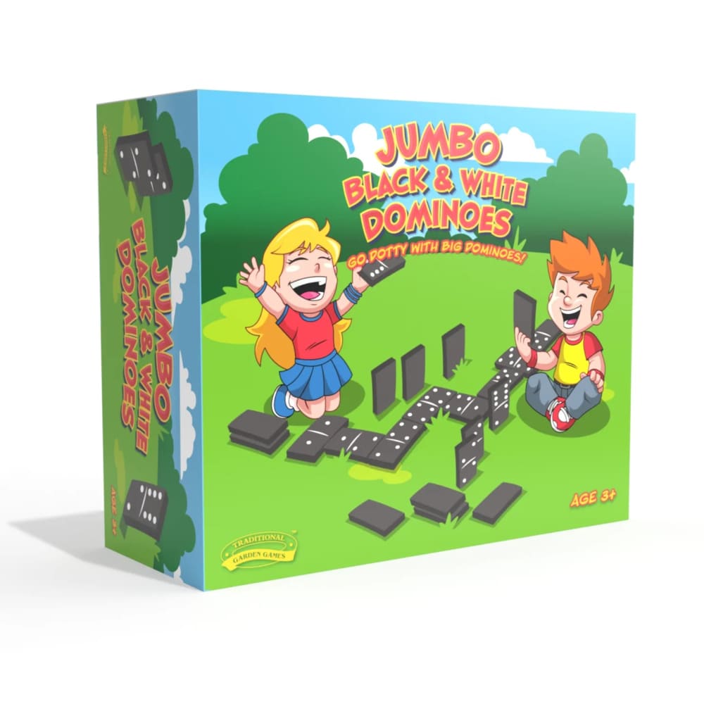 Jumbo Black and White Garden Dominoes - Traditional Games
