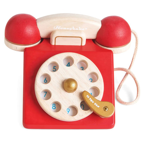 Image of Le Toy Van Wooden Vintage Phone - 5060023413237