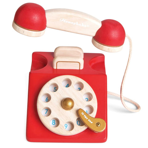 Image of Le Toy Van Wooden Vintage Phone - 5060023413237