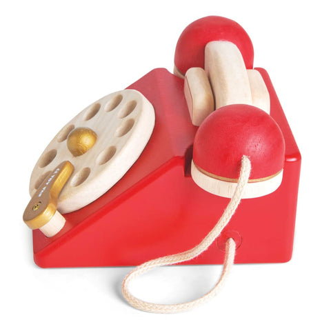 Image of Le Toy Van Wooden Vintage Phone - 5060023413237