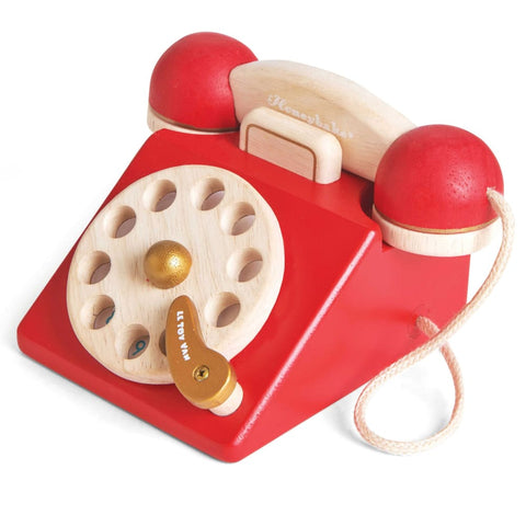 Image of Le Toy Van Wooden Vintage Phone - 5060023413237