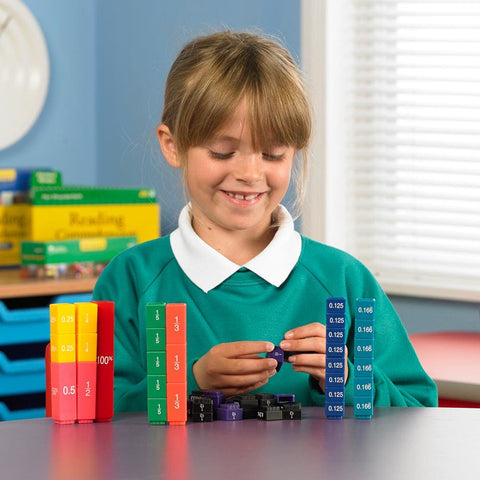 Image of Learning Resources Fraction Tower Equivalency Cubes - 765023025095