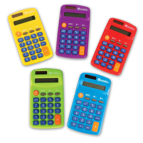 Image of Learning Resources Rainbow Calculators (Set of 10) - 765023000146