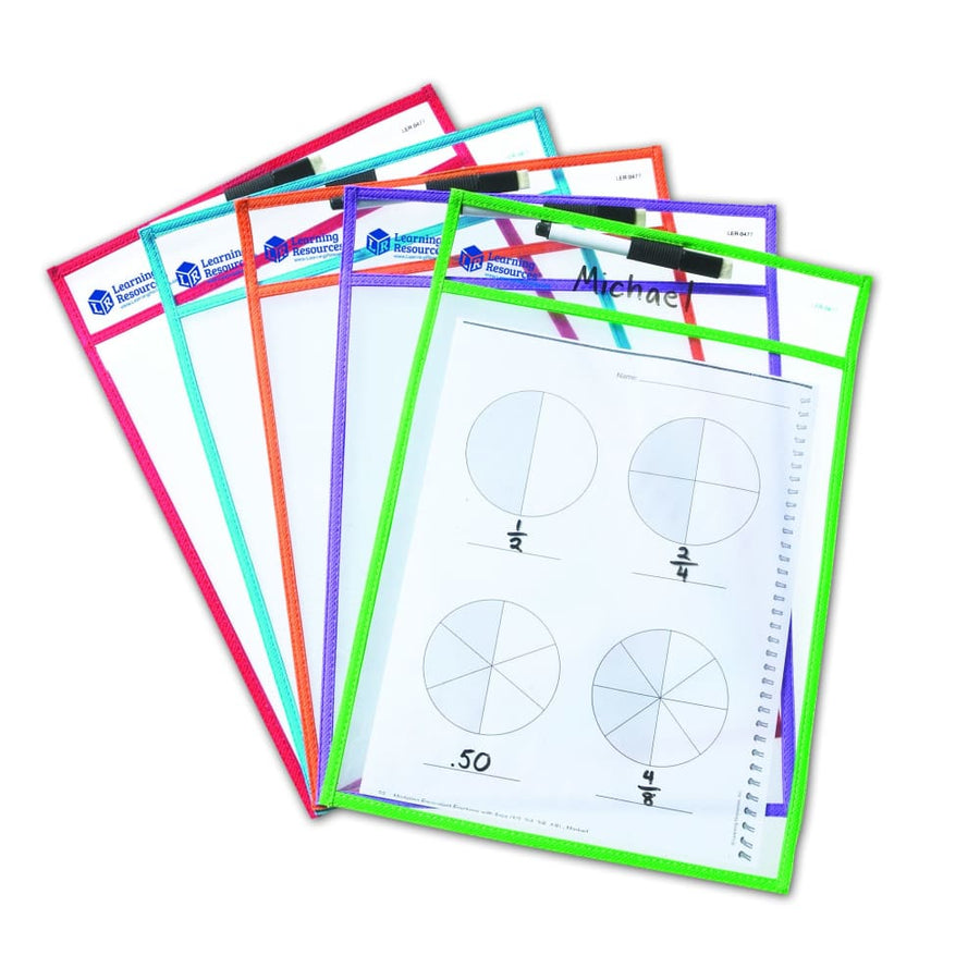 Learning Resources Write And Wipe Pockets - 765023804775