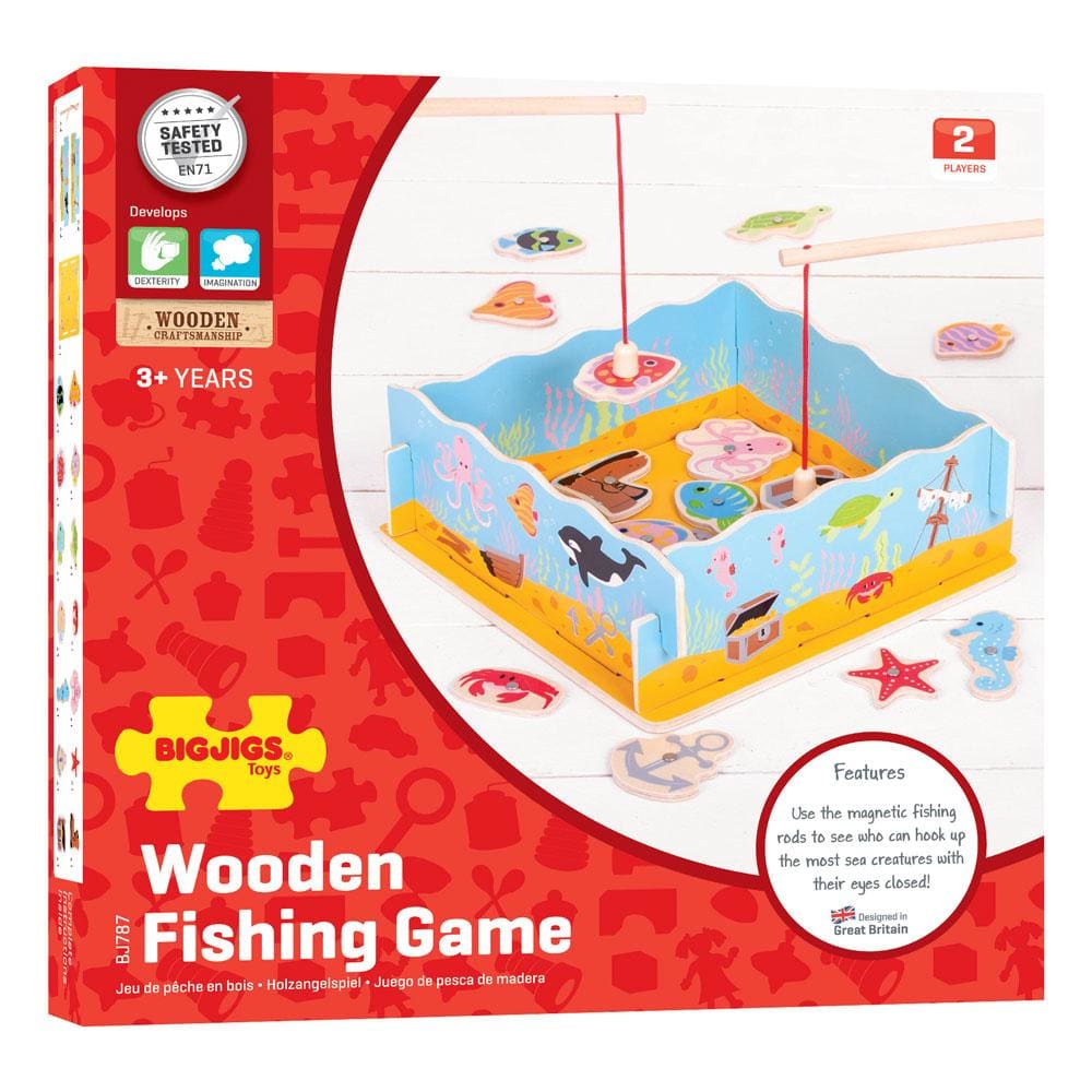 Magnetic Fishing Game with Base (BJ787), Wooden Toy, Bigjigs Toys