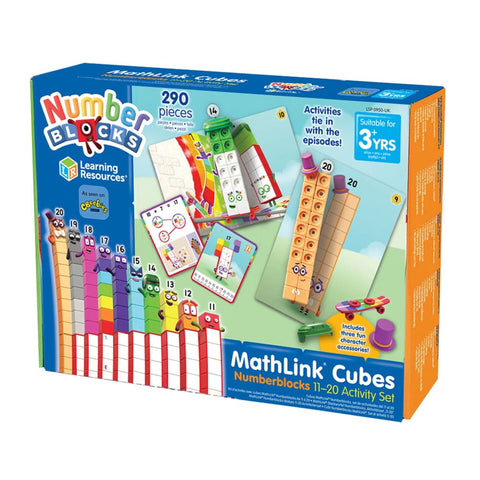 Image of Mathlink® Cubes Numberblocks 11-20 Activity Set - Learning Resources ‎B09HL16NVT
