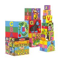 Melissa and Doug English Alphabet Nesting Stacking Blocks - 772127820