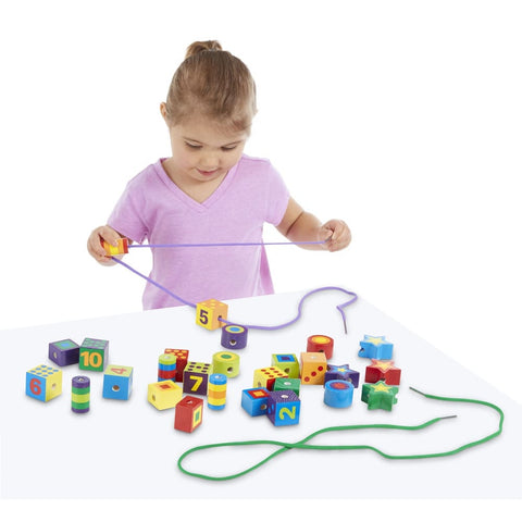 Image of Melissa and Doug Lacing Beads in a Box - 772137751